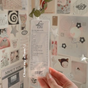 CUSTOM album receipt bookmark | annotating bookmark | book lover gift | aesthetic bookmark | pinterest bookmark | trendy bookmark