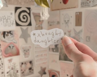 Thought daughter sticker | coquette sticker | cute sticker | aesthetic sticker | trendy sticker | laptop decal | downtown girl