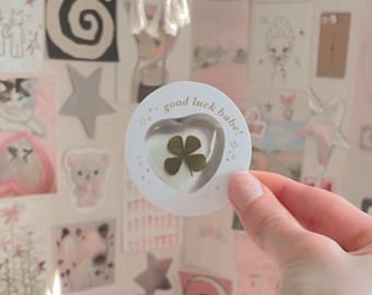 Good luck sticker | chappell | coquette sticker | girlblogger sticker | aesthetic sticker | laptop decal | downtown girl