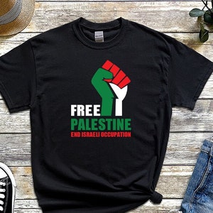 Free Palestine T Shirt, Humanity Freedom, Palestine Flag Crewneck 30