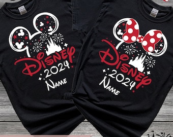 Personalized Disney 2024 T Shirt, Family Disneyland 2024 Shirt, Disney Squad Shirt, Ladies Gifts Shirt, Gift for Her,Costume Name Shirt, D30