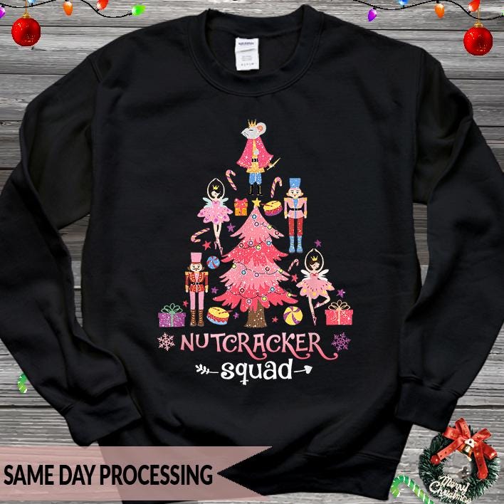 Nutcracker Squad Sweatshirt, Pink Nutcracker Jumper,xmas