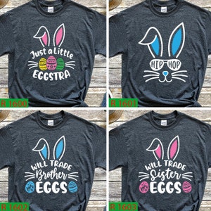 Happy Easter Bunny Graphic T-Shirt For Women - Funny Rabbit Letter Print Tee, Grey Medium