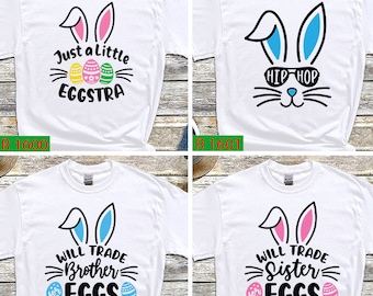 Funny Easter Tshirt, Hip Hop Cute Easter Shirt, Happy Easter Shirt, Cute Rabbit Easter Egg Bunnies, Easter Celebration Matching Gift Shirt A