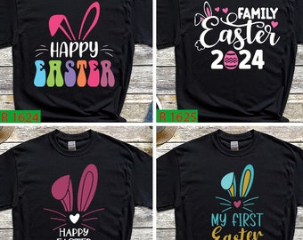 Happy Easter Shirt, Family Easter 2024, Funny Easter tee, Family Bunny Shirt, Easter Love Shirt, Cute Bunny Ears tee, Family Matching tee, G