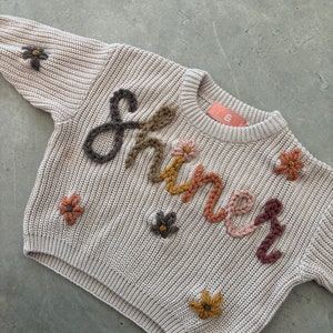 SAND Name Personalized Embroidered Sweater image 1