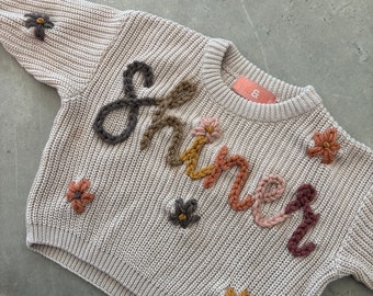 SAND Name Personalized Embroidered Sweater