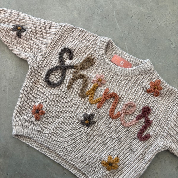 SAND Name Personalized Embroidered Sweater