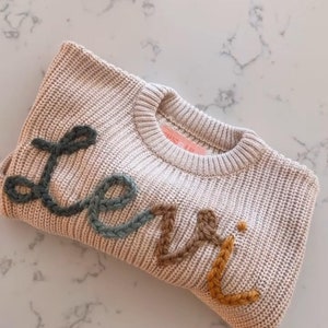 SAND Name Personalized Embroidered Sweater image 3