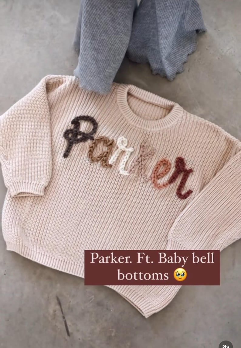 SAND Name Personalized Embroidered Sweater image 2