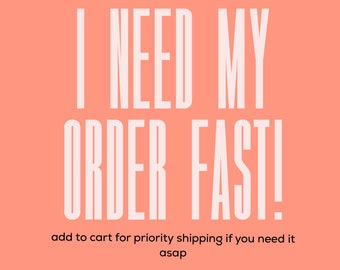 RUSH MY ORDER! Evie and Lu Co Shipping upgrade, ship my order fast, expedite priority order, faster shipping speed on my order