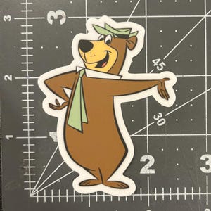 Yogi bear vinyl sticker decal waterproof - Hannah barbera sticker - vintage cartoon decal - boomerang cartoons