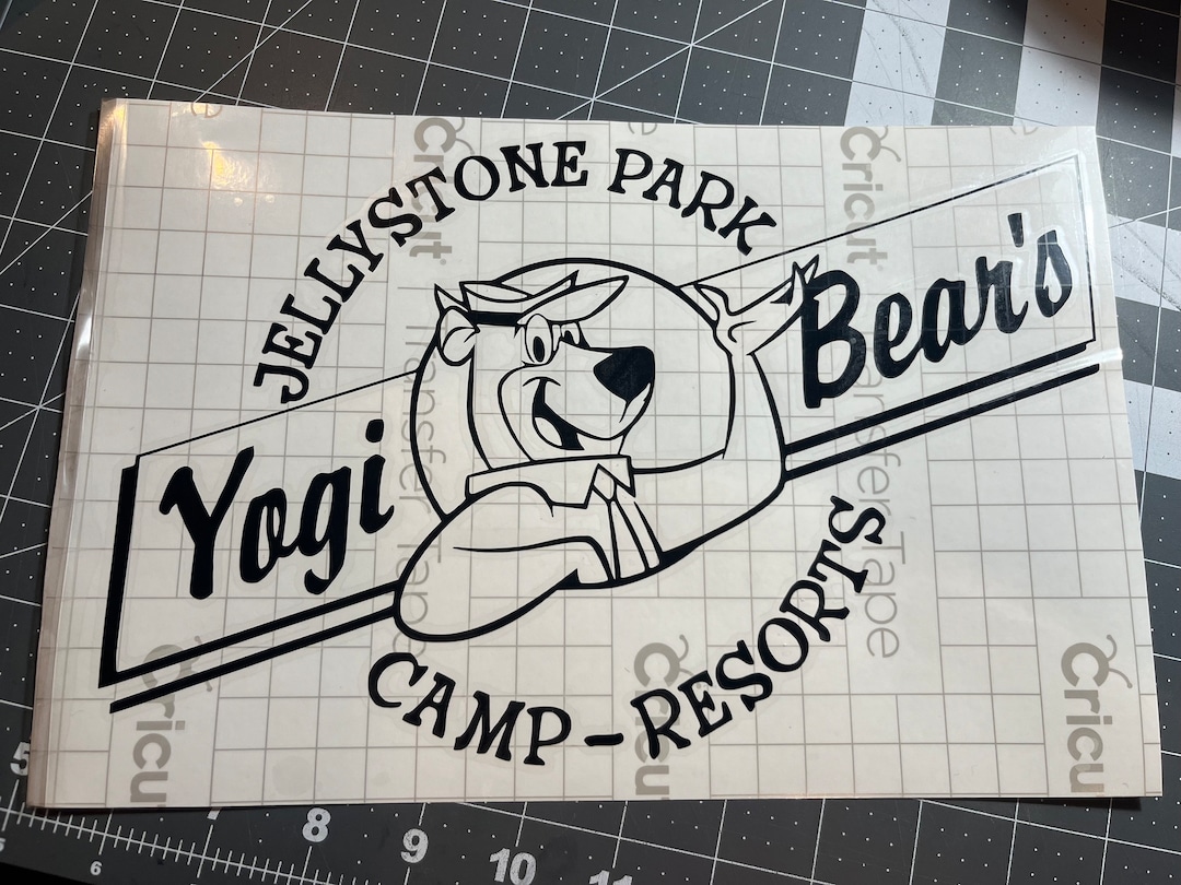 Yogi Bear Vinyl Sticker Decal Waterproof Etsy