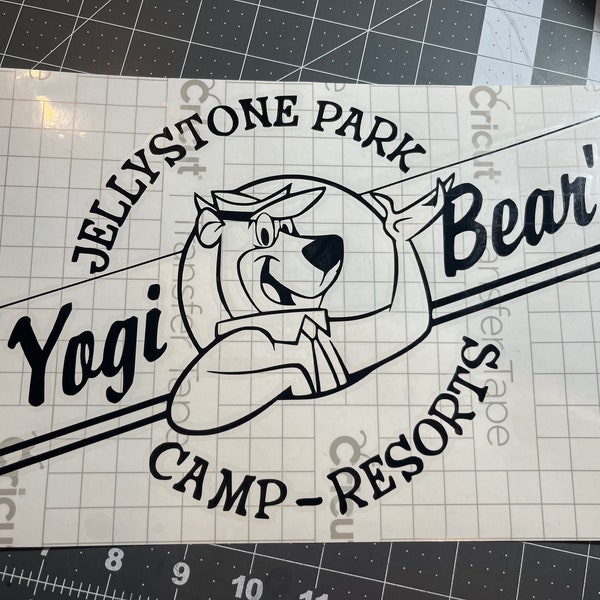 Yogi bear vinyl sticker decal waterproof