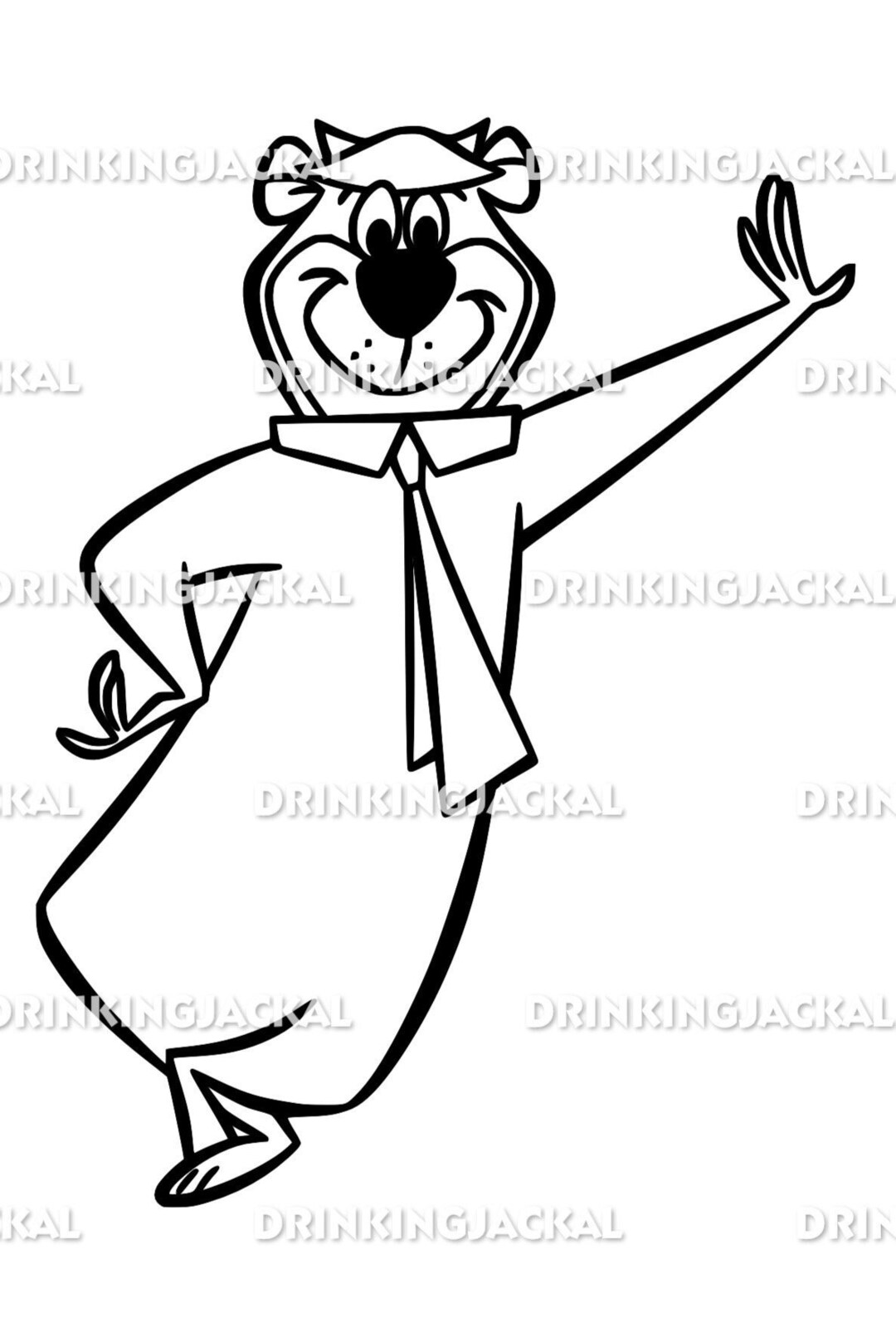 Yogi Bear Vinyl Sticker Decal Waterproof Hannah Barbera Sticker Vintage