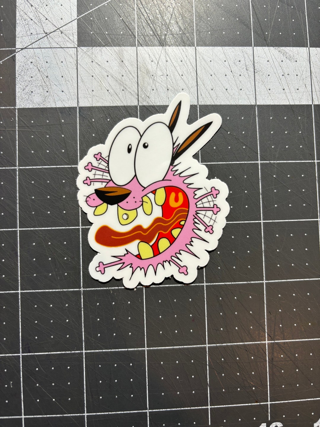 Courage The Cowardly Dog Eustace Cartoon Car Bumper Sticker Decal...