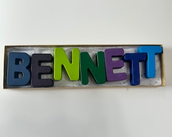 Personalized Name Crayon Set - Kids Birthday Crayons - Personalized Name Gifts - Solid Color Crayons -
