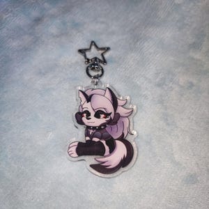 Loona Keychain - Hellhound Helluva Charm Chibi Kawaii Cute Wolf