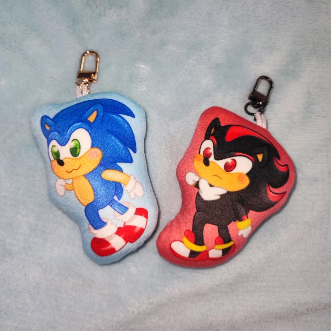 Hedgehog Chibi Art Plushie Keychains - Mini Pillow Keyring Charm Cute ...
