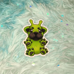 Geeble Alien Puppy Art Sticker - Cute Cartoon Animal Decor Gleep Glorp Dog