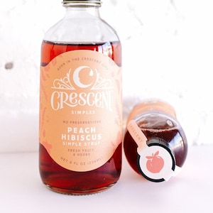 Peach Hibiscus Simple Syrup