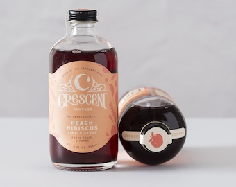 Peach Hibiscus Simple Syrup
