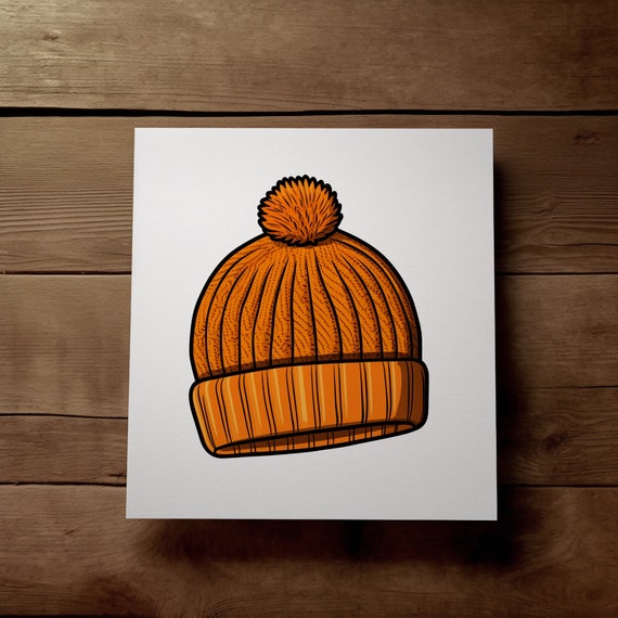 Orange Beanie Transparent PNG Clipart for Sticker Design Asset - Etsy