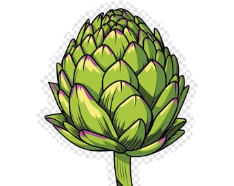 Artichoke Transparent PNG Clipart for Sticker Design Asset
