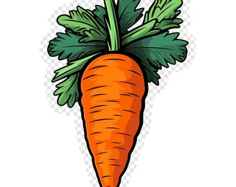 Carrot Transparent PNG Clipart for Sticker Design Asset