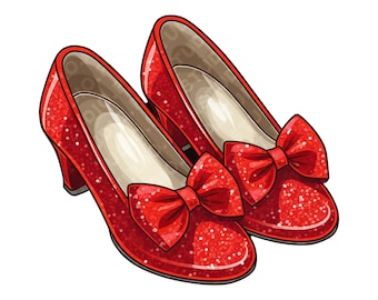 Ruby Slippers Transparent PNG Clipart for Sticker Design Asset