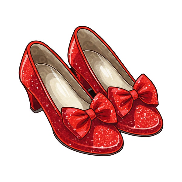 Ruby Slippers Transparent PNG Clipart for Sticker Design Asset