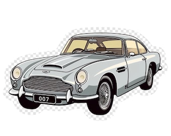 Classy British Jag Coupe Transparent PNG Clipart for Sticker Design Asset