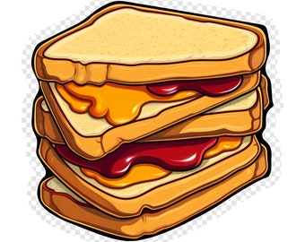 Peanut Butter Jelly Transparent PNG Clipart for Sticker Design Asset