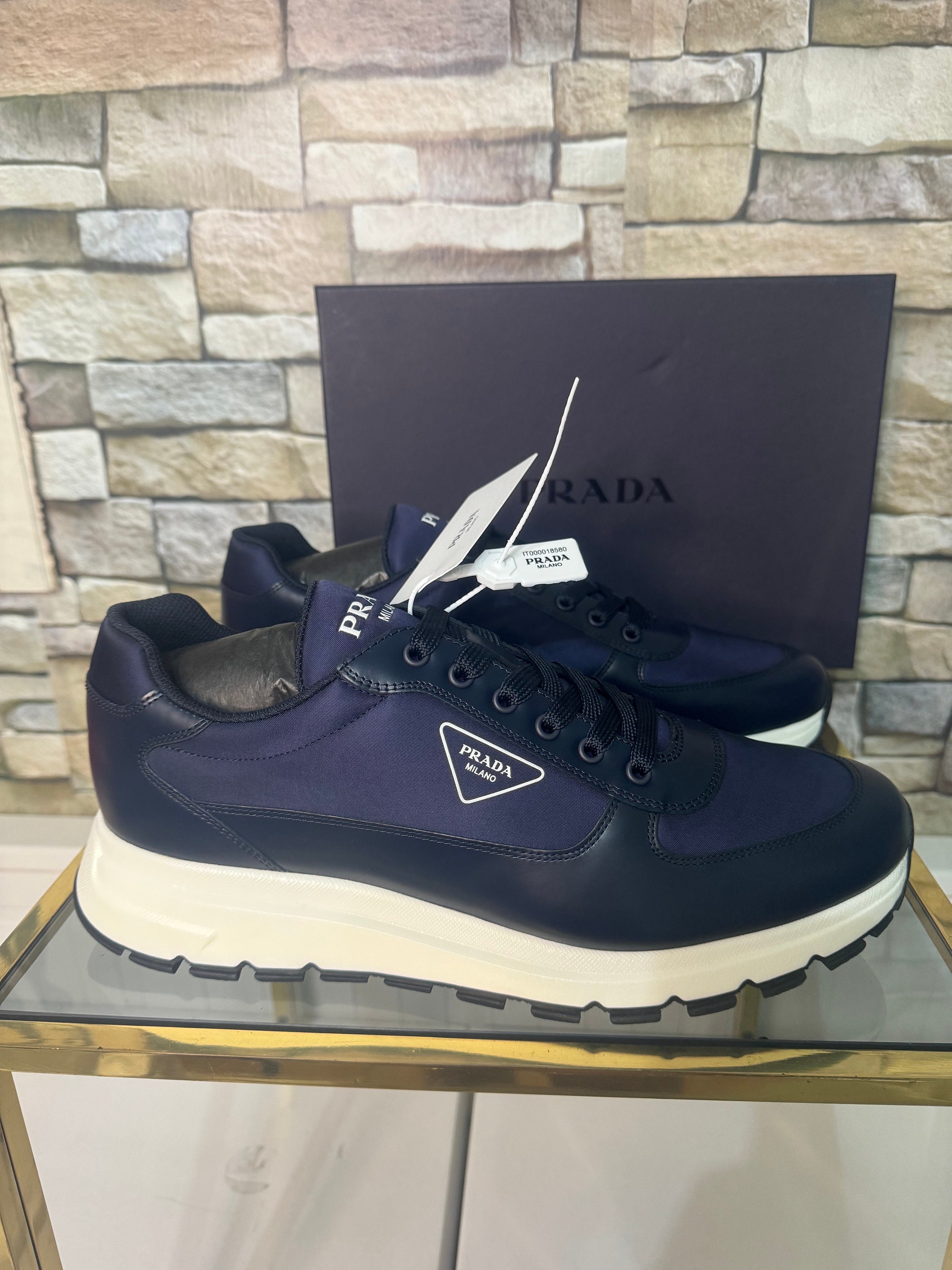 Prada Mens Blue Sneakers Etsy