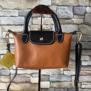 Sac à main en cuir véritable « Chicca » fabriqué en Italie