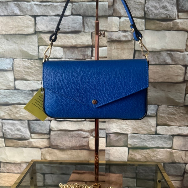 Genuine leather handbag / clutch bag Made in Italy.