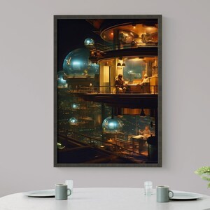 Wall Art Printable Digital Download Sci-Fi Poster Steampunk Fan Game Room Decor Sci-Fi Digital Frame Art Gift Steampunk Art Home Decor