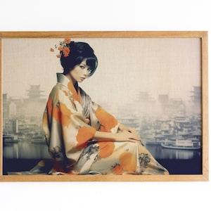 1960&#39;s Vintage Fashion Art Printable Vintage Japanese Wall Art 1960&#39;s Art Gift For Housewarming 1960&#39;s Art For Living Room 60&#39;s Vogue Style