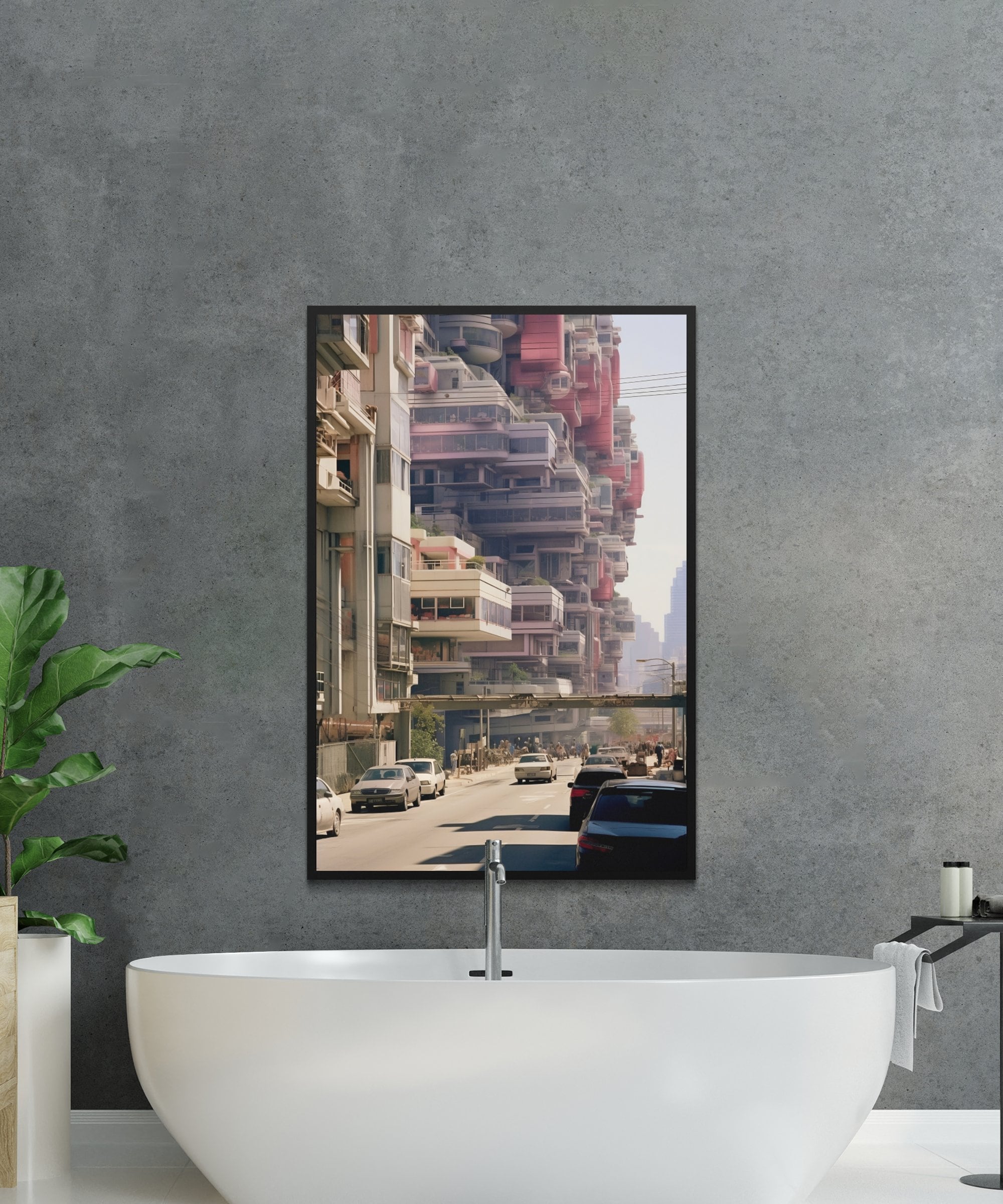 Cyberpunk City Wall Art Sci-fi Printable Wall Poster Gift for Friend ...