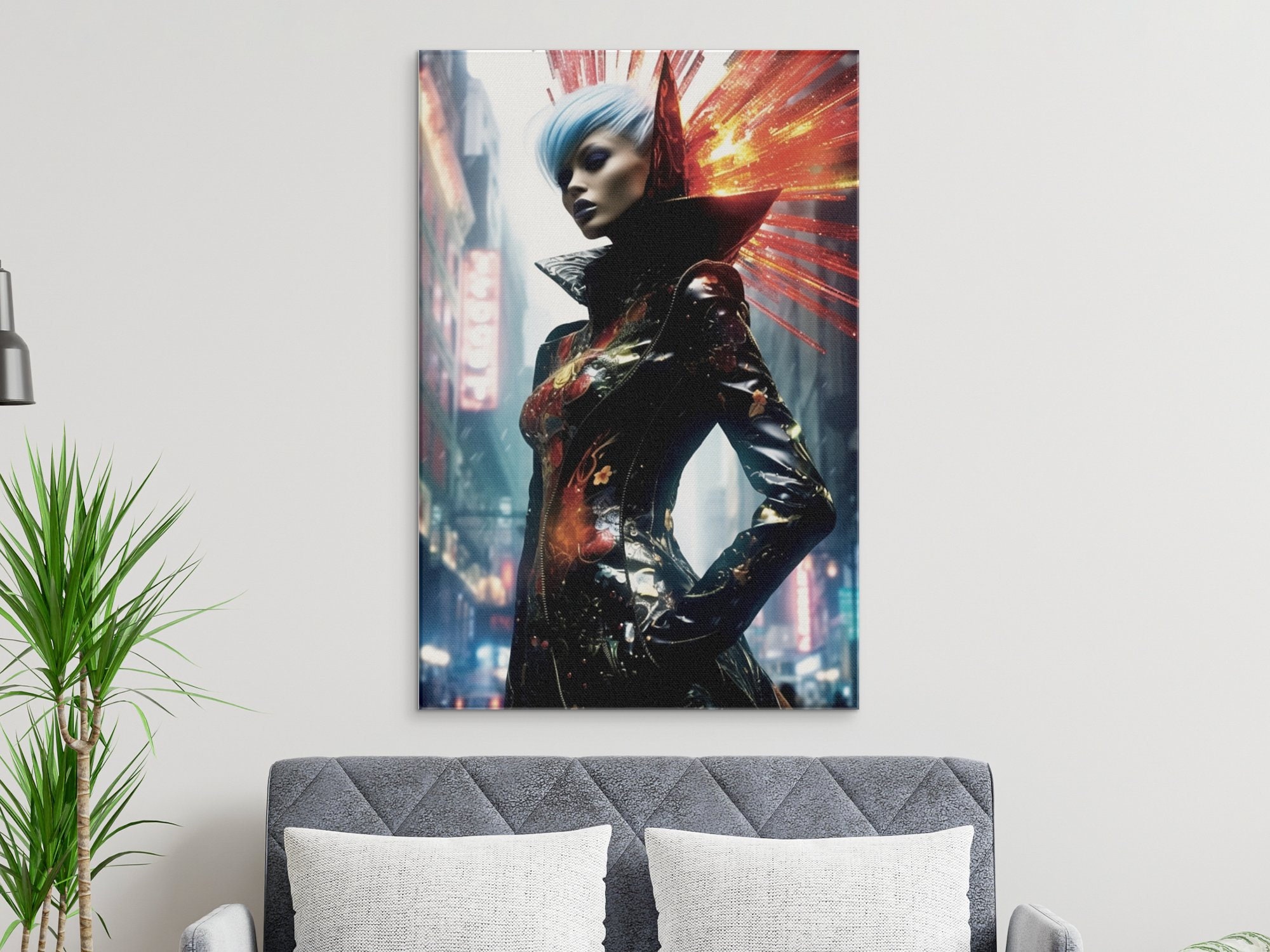 Cyberpunk Wall Art Vogue Fashion Style Artful Gift Original Art ...