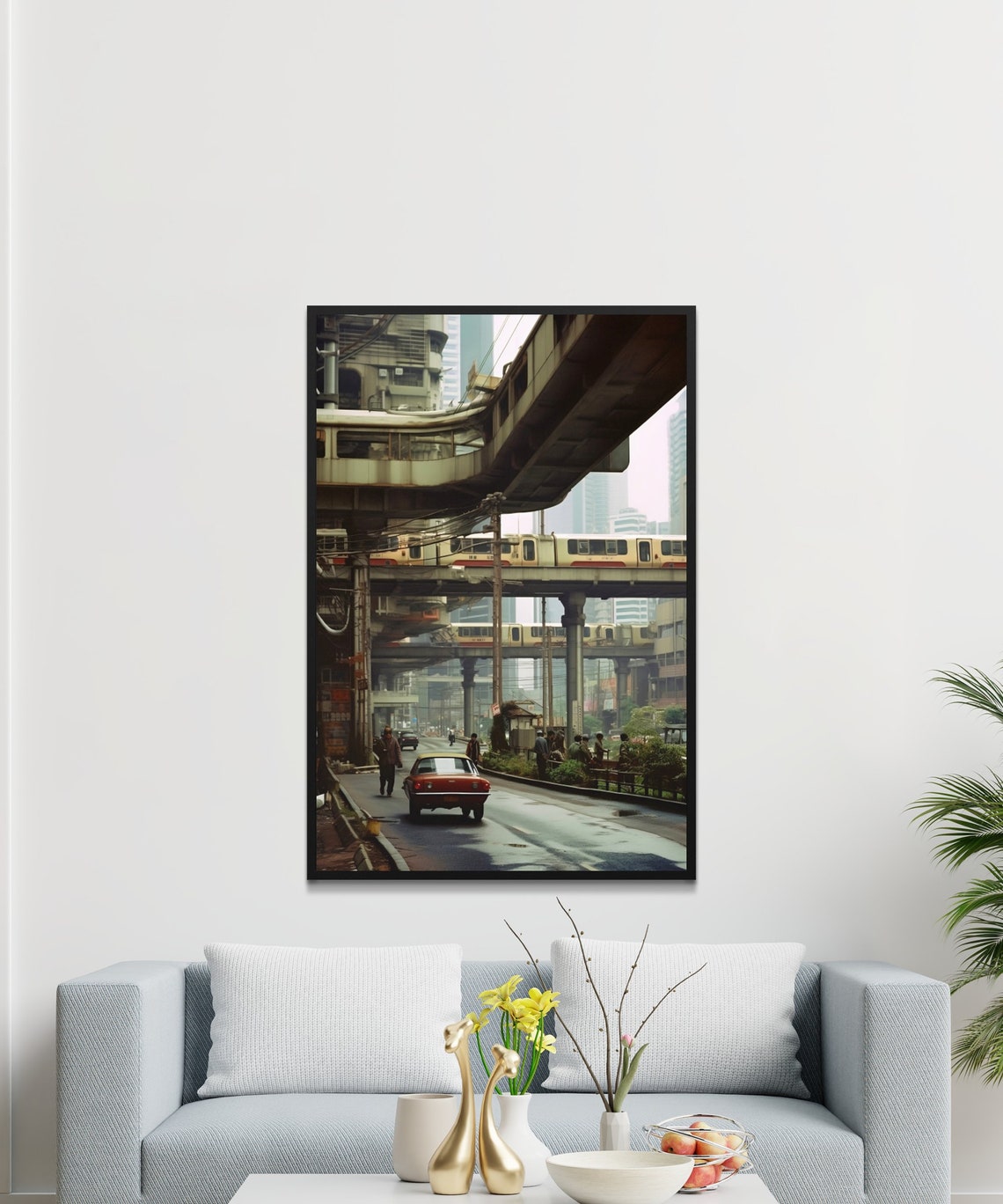 Cyberpunk Cityscape Wall Art Scifi Wall Poster for Scifi Fan Etsy