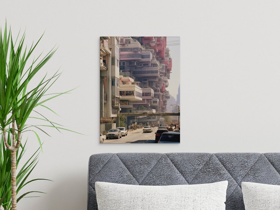 Cyberpunk City Wall Art Sci-fi Printable Wall Poster Gift for Friend ...