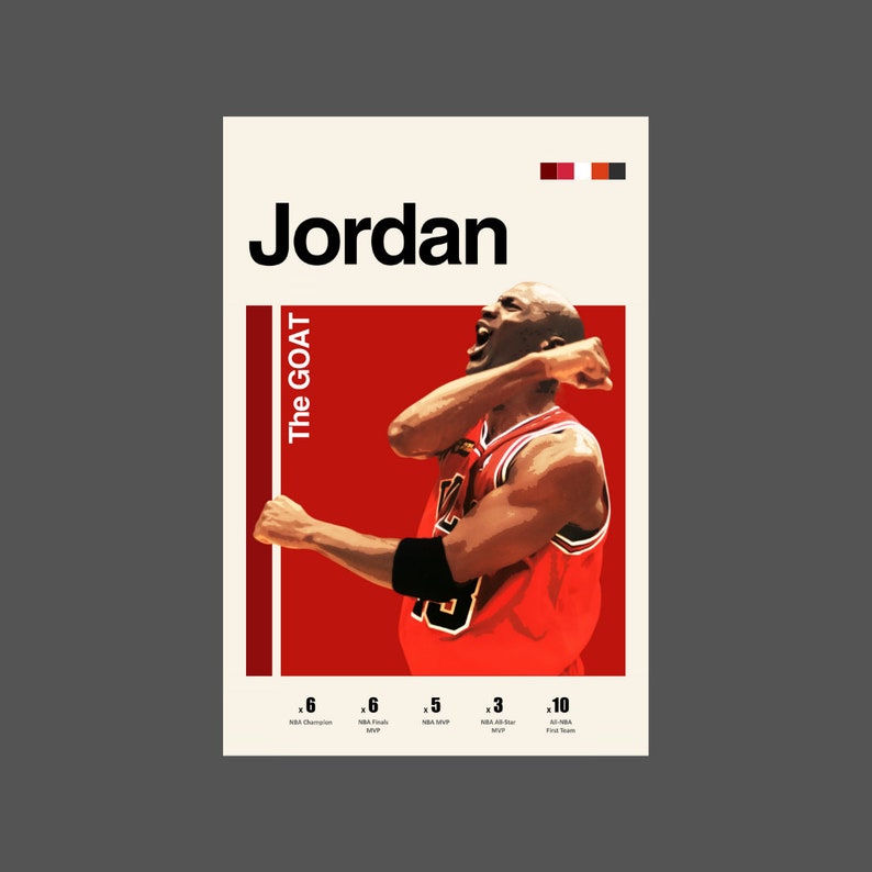 Michael Jordan Lebron James Kobe Bryant Poster NBA Basketball Etsy