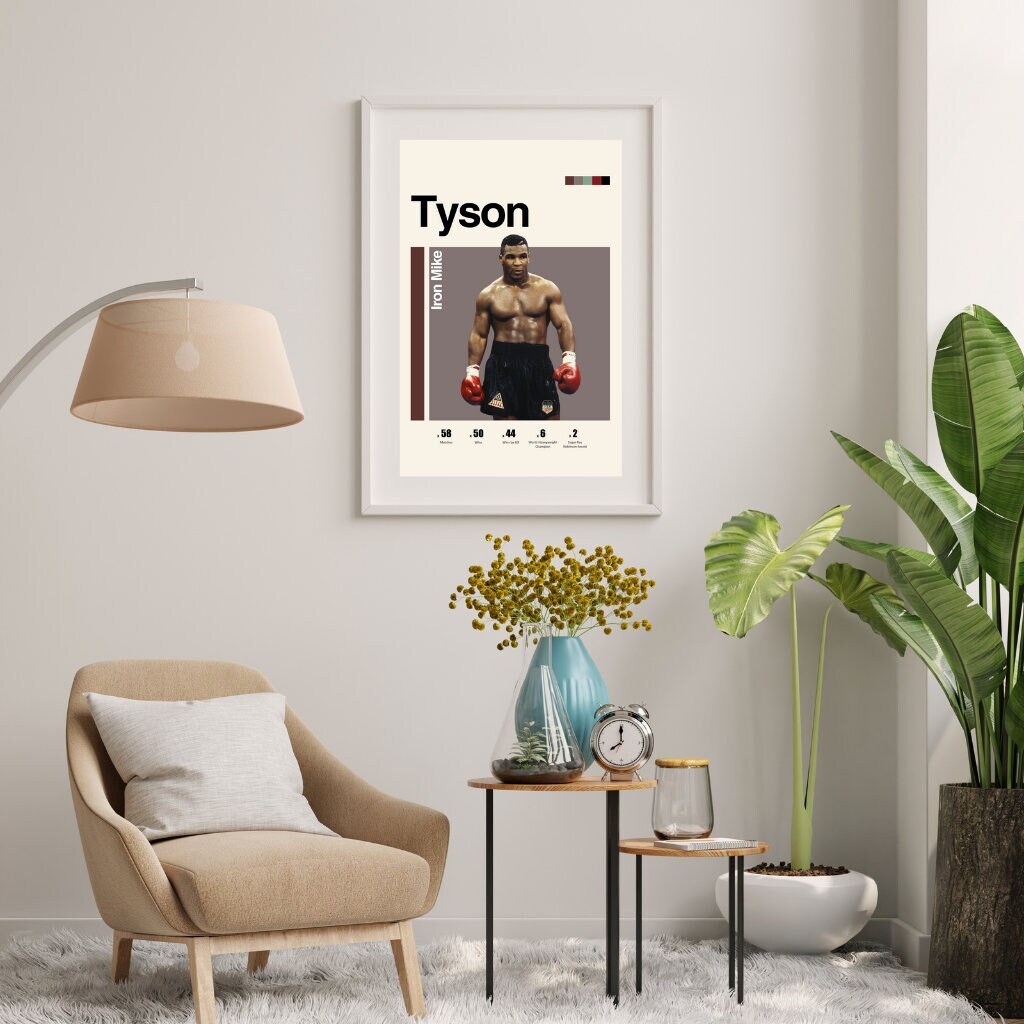 JEYUAN Quadro A Olio Su Tela 50 * 70cm Senza Cornice Mike Tyson Boxing Print Picture Paintings For Living Room Bedroom Decoration - 8