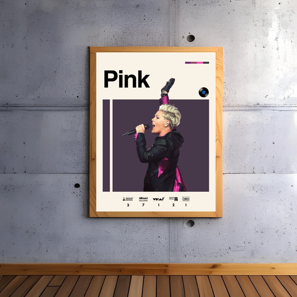 Pink Poster Musician Singer Artist Wall Art Music sold by Matchmaker