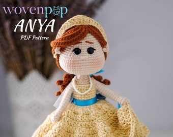 Princess Anya / Anastasia - Crochet Doll Pattern PDF