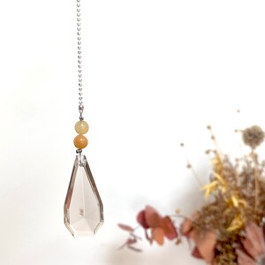 Tinted Crystal Drop Suncatcher - Yellow Aventurine - Sun Catcher - Mobile Light Sensor - Light Catcher
