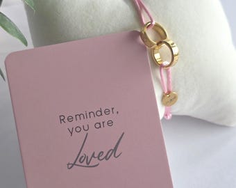 Bracelet connected to a ring | Small gifts for women | Emotional gift | Adjustable with sliding knot | Christmas gift