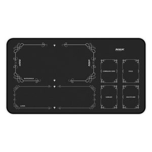 MTG プレイマット ゾーン付き、TCG プレイマット、カード プレイマット、MTG ギフト、ネオプレン ゲーム マット - 12"x22"