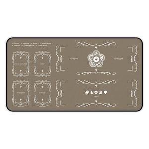 MTG speelmat met zones, TCG speelmat, kaartspeelmat, MTG Gifts, neopreen gamingmat - 12"x22" - dekzones aan de linkerkant - bruin